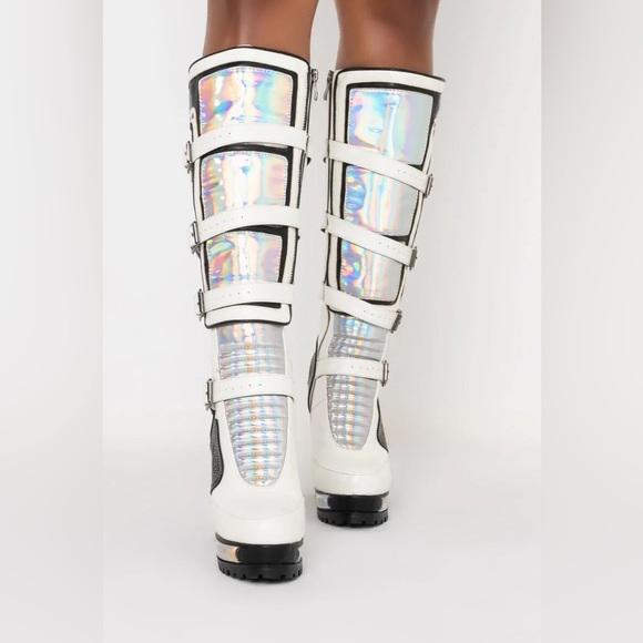 NWOT Azalea Wang Stargazer Chunky Boots 7 - Picture 3 of 8